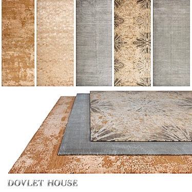 DOVLET HOUSE Carpets: 5-Piece Collection (Part 705) 3D model image 1 