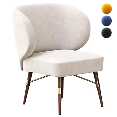 Elegant Louis Armchair - Timeless Design 3D model image 1 