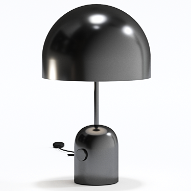 Sleek Bell Black Table Lamp 3D model image 1 