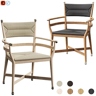 Title: Kelmscott Armchair: Stylish and Versatile 3D model image 1 