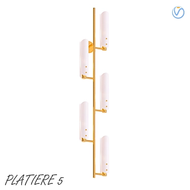 Elegant 5-Light Platiere Sconce 3D model image 1 