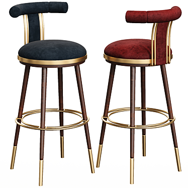 Moris Bar Chair: Elegant And Stylish 3D model image 1 