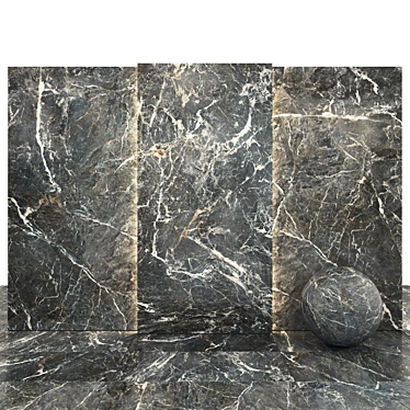 Elegant Gray Marble Tiles 3D model image 1 