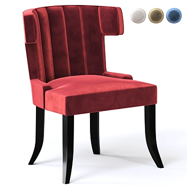 Sophisticated Fluted Fulton Armchair 3D model image 1 