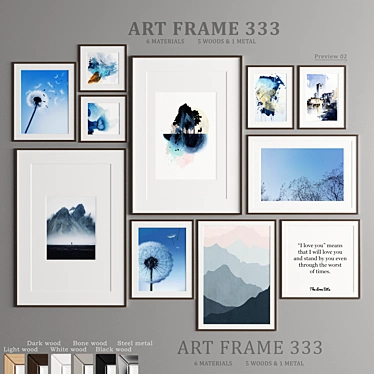 Versatile Art Frame Collection - Various Sizes & Materials 3D model image 1 
