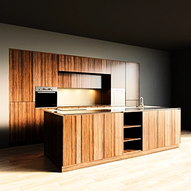 Modern Kitchen Island Design 3D model image 1 