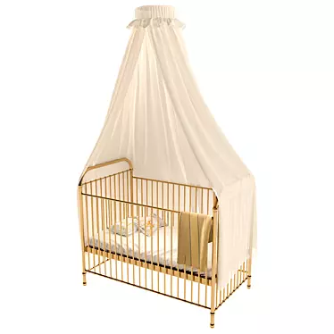 Cozy Nest Baby Bed 3D model image 1 