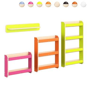 Legenda Modern Shelf Set 3D model image 1 