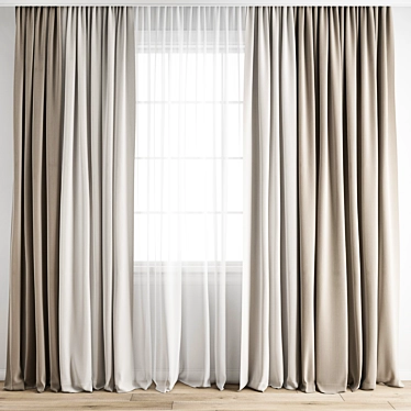 Polygonal Curtain Model 3D model image 1 