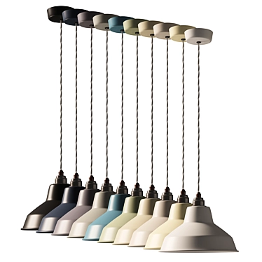 Industrial Chic Pendant Light 3D model image 1 