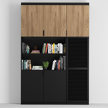 Versatile Modular Cabinet: High-Quality Shelves & Stunning Renders 3D model image 1 