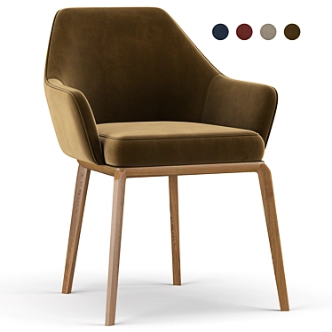 Elegant 1743 Chair: Tecni Nova's Masterpiece 3D model image 1 