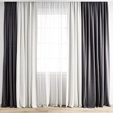 Polygonal Curtain Model 3D model image 1 