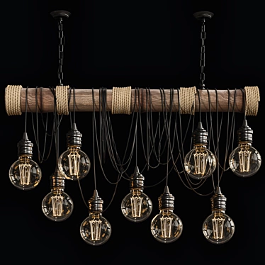 Title: Elegant Pendant Light Fixture 3D model image 1 