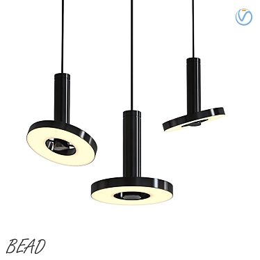 Elegant BEAD Pendant Light 3D model image 1 