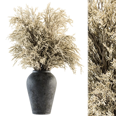 Vibrant Botanical Trio: Big Dried Plants 3D model image 1 