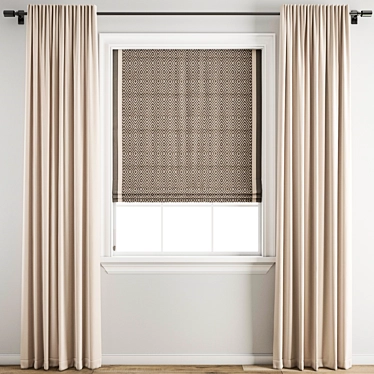 Poly Curtain Model 3D model image 1 