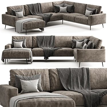 Elegant Boconcept Carlton Sofa 3D model image 1 