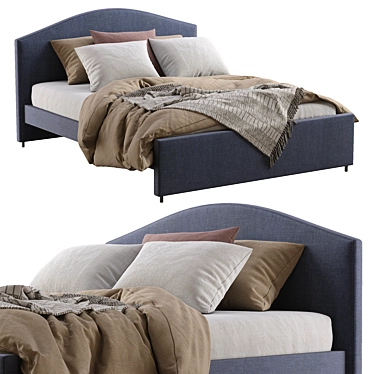 Hauga Bed: Stylish and Functional 3D model image 1 