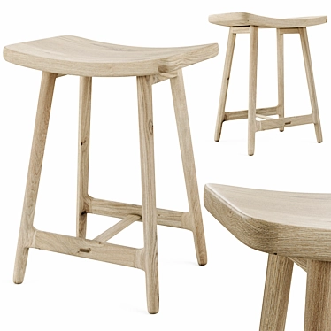 ESSE Light Stool: Stylish and Sturdy Seating Solution 3D model image 1 