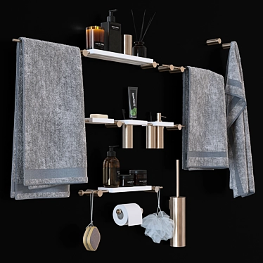 Modular Bathroom Shelves by Ritmonio 3D model image 1 