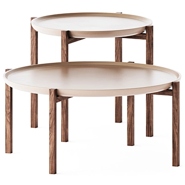 Elegant Gong Coffee Table 3D model image 1 