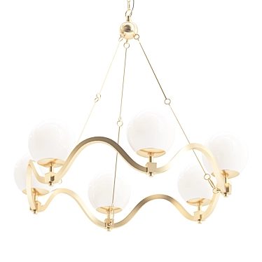 Rose Gold Ring Chandelier 3D model image 1 