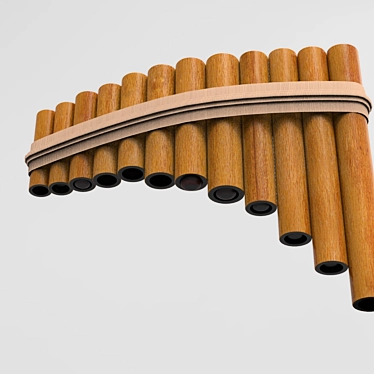 Pan's Melody: Handcrafted Pan Flute 3D model image 1 