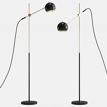 Quincy LED Floor Lamp: Modern Illumination Solution 3D model image 1 