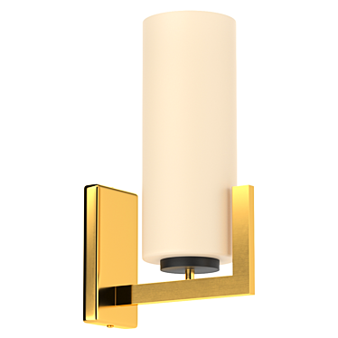 Elegant Geometric Fortano Wall Sconce 3D model image 1 