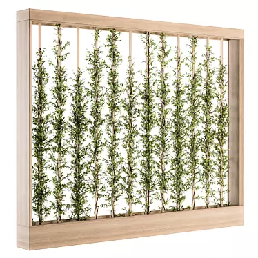 EcoWood Vertical Plant Wall 3D model image 1 