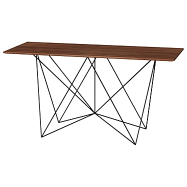 Bellevue Wooden and Metal Dining Table - LA-2819 3D model image 1 