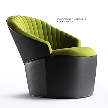 Elegant Harmony: Consonance Armchair 3D model image 1 