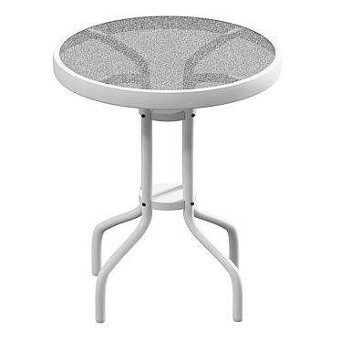 Stylish Steel & Glass Coffee Table 3D model image 1 