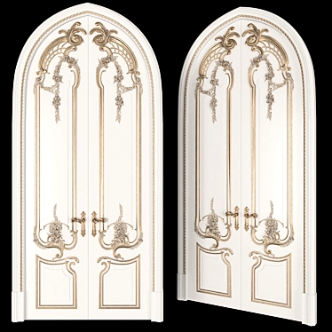 Regal Entry: KingFrederick Door 3D model image 1 