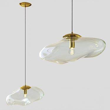 Bubble Gum Pendant Light: Modern Design, 100cm Height 3D model image 1 