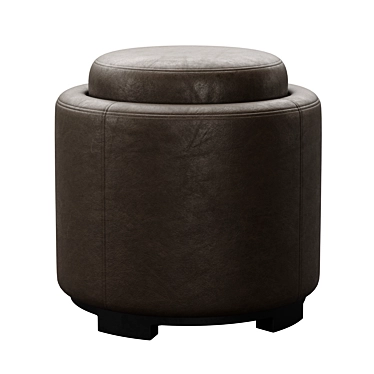 Safavieh Chelsea Leather Ottoman 3D model image 1 