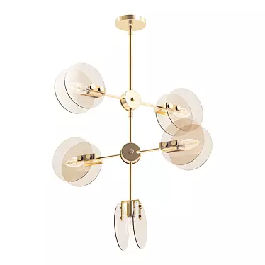 Golden Elegance Chandelier 3D model image 1 