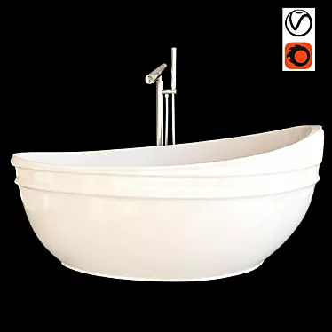  Luxe Bath Tub - Modern Design 3D model image 1 