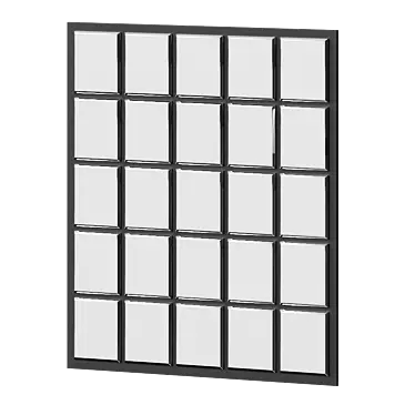 Industrial Rectangular Wall Mirror: Nalston 3D model image 1 