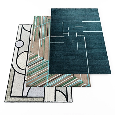 Modern High-Resolution Rugs Set 3D model image 1 