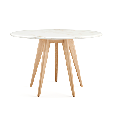Arago Round Dining Table: Sleek and Stylish 3D model image 1 