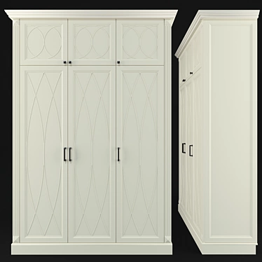 Elegant Spacious Wardrobe 3D model image 1 