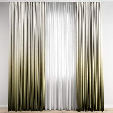 Polygonal Curtain Model Kit 3D model image 1 