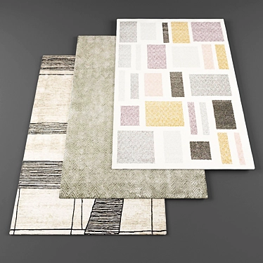 Random Set of 5 Rugs: Texture Archive 3D model image 1 