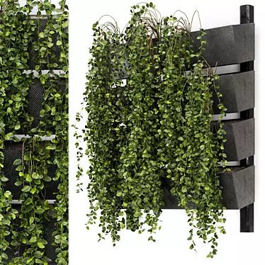 Elegant Hanging Wall Planter Set 3D model image 1 