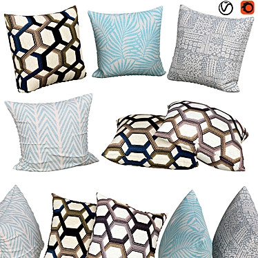 Stylish Accent Pillows | No. 072 3D model image 1 