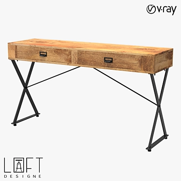 LoftDesigne 417 Console Table 3D model image 1 