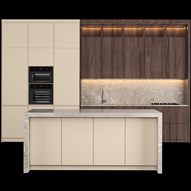 Sleek Kitchen 23: Modern Design 3D model image 1 