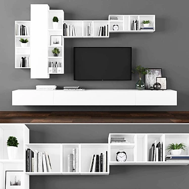 Versatile TV Stand Set 3D model image 1 